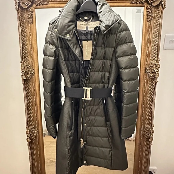 NWT Burberry Abbeydale Puffer Goose Down Coat Jacket Hood Winter S 4 - Picture 1 of 12